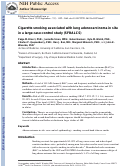 Cover page: Cigarette Smoking Associated With Lung Adenocarcinoma In Situ in a Large Case-Control Study (SFBALCS)