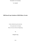 Cover page: BDD Based Logic Synthesis of MEM Relay Circuits