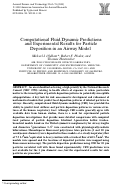 Cover page: Computational Fluid Dynamic Predictions and Experimental Results for Particle Deposition in an Airway Model