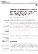 Cover page: Comparative Analysis of Extracellular Vesicles in Patients with Severe and Mild Myalgic Encephalomyelitis/Chronic Fatigue Syndrome