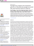 Cover page of Phylogenomic analyses and comparative genomics of Pseudomonas syringae associated with almond (Prunus dulcis) in California.