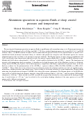 Cover page: Aluminum speciation in aqueous fluids at deep crustal pressure and temperature