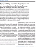 Cover page: Protein misfolding, congophilia, oligomerization, and defective amyloid processing in preeclampsia