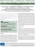 Cover page: Drink Tap: A Multisector Program to Promote Water Access and Intake in San Francisco Parks.