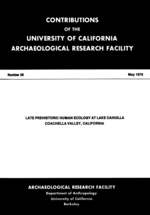 Cover page: Late Prehistoric Human Ecology at Lake Cahuilla Coachella Valley, California
