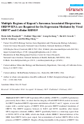 Cover page: Multiple Regions of Kaposi’s Sarcoma-Associated Herpesvirus ORF59 RNA are Required for Its Expression Mediated by Viral ORF57 and Cellular RBM15
