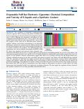 Cover page: Disposable Puff Bar Electronic Cigarettes: Chemical Composition and Toxicity of E‑liquids and a Synthetic Coolant