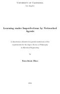 Cover page: Learning under Imperfections by Networked Agents
