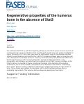 Cover page: Regenerative properties of the humerus bone in the absence of Stat3