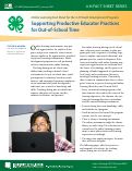 Cover page: Supporting Productive Educator Practices for Out-of-School Time