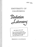 Cover page: RADIOACTIVE ISOTOPES OF THE RARE EARTH ELEMENTS PART III. HOLMIUM ISOTOPES