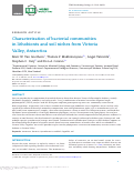 Cover page: Characterization of bacterial communities in lithobionts and soil niches from Victoria Valley, Antarctica
