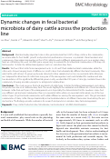 Cover page: Dynamic changes in fecal bacterial microbiota of dairy cattle across the production line