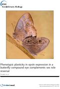 Cover page: Phenotypic plasticity in opsin expression in a butterfly compound eye complements sex role reversal