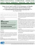 Cover page: State-Level and County-Level Estimates of Health Care Costs Associated with Food Insecurity