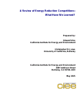Cover page: A Review of Energy Reduction Competitions: What Have We Learned?