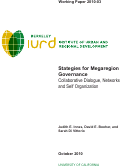 Cover page: Stategies for Megaregion Governance Collaborative Dialogue, Networks and Self Organization