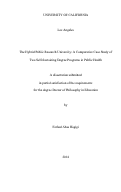 Cover page: The Hybrid Public Research University: A Comparative Case Study of Two Self-Sustaining Degree Programs in Public Health