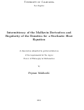 Cover page: Intermittency of the Malliavin Derivatives and Regularity of the Densities for a Stochastic Heat Equation