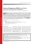 Cover page: Nuclear phosphatase PPM1G in cellular survival and neural development.