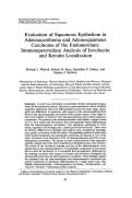 Cover page: Evaluation of Squamous Epithelium in Adenoacanthoma and Adenosquamous Carcinoma of the Endometrium: Immunoperoxidase Analysis of Involucrin and Keratin Localization