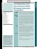 Cover page: Iron Administration before Stem Cell Harvest Enables MR Imaging Tracking after Transplantation