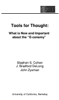 Cover page: Tools for Thought: What is New and Important about the "E-conomy"?