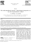 Cover page: The endocannabinoid system: a physiological perspective on its role in psychomotor control