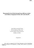 Cover page: Eliminating Electricity Deficit through Energy Efficiency in India:  An Evaluation of Aggregate Economic and Carbon Benefits