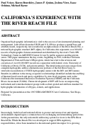 Cover page: California's  Experience with the river reach file