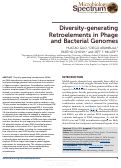 Cover page: Diversity-generating Retroelements in Phage and Bacterial Genomes.