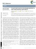 Cover page: A novel multi-reaction microdroplet platform for rapid radiochemistry optimization