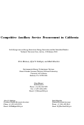 Cover page: Competitive ancillary service procurement in California