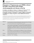 Cover page: Detection of Trypanosoma cruzi DNA in blood by PCR is associated with Chagas cardiomyopathy and disease severity