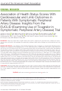 Cover page: Association of Health Status Scores With Cardiovascular and Limb Outcomes in Patients With Symptomatic Peripheral Artery Disease: Insights From the EUCLID (Examining Use of Ticagrelor in Symptomatic Peripheral Artery Disease) Trial