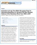 Cover page: Evaluation of Long-Term Mark-Recapture Data for Estimating Abundance of Juvenile Fall-Run Chinook Salmon on the Stanislaus River from 1996 to 2017