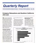 Cover page: Company Relocations and Southern California Job Loss