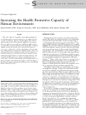 Cover page: Increasing the Health Promotive Capacity of Human Environments
