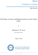 Cover page: The Future of Labor and Employment Law in the United States
