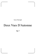 Cover page: Deux Vues D'Automne
