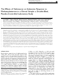 Cover page: The Effects of Naltrexone on Subjective Response to Methamphetamine in a Clinical Sample: a Double-Blind, Placebo-Controlled Laboratory Study.