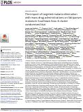 Cover page: The impact of targeted malaria elimination with mass drug administrations on falciparum malaria in Southeast Asia: A cluster randomised trial