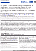 Cover page: As-Needed Vs Immediate Etoposide Chemotherapy in Combination With Antiretroviral Therapy for Mild-to-Moderate AIDS-Associated Kaposi Sarcoma in Resource-Limited Settings: A5264/AMC-067 Randomized Clinical Trial