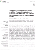Cover page: The Roles of Suspension-Feeding and Flux-Feeding Zooplankton as Gatekeepers of Particle Flux Into the Mesopelagic Ocean in the Northeast Pacific