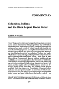 Cover page: Columbus, Indians, and the Black Legend Hocus Pocus