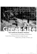 Cover page: Great Site Works:  Two California Outdoor Theaters
