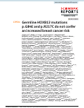 Cover page: Germline HOXB13 mutations p.G84E and p.R217C do not confer an increased breast cancer risk