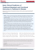 Cover page: Early Clinical Predictors of Treatment‐Resistant and Functional Outcomes in Parkinson's Disease
