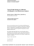 Cover page: Virtual Weigh Stations in California: A Preliminary Cost-Effectiveness Analysis