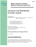 Cover page: Advanced Coal Wind Hybrid: Economic Analysis